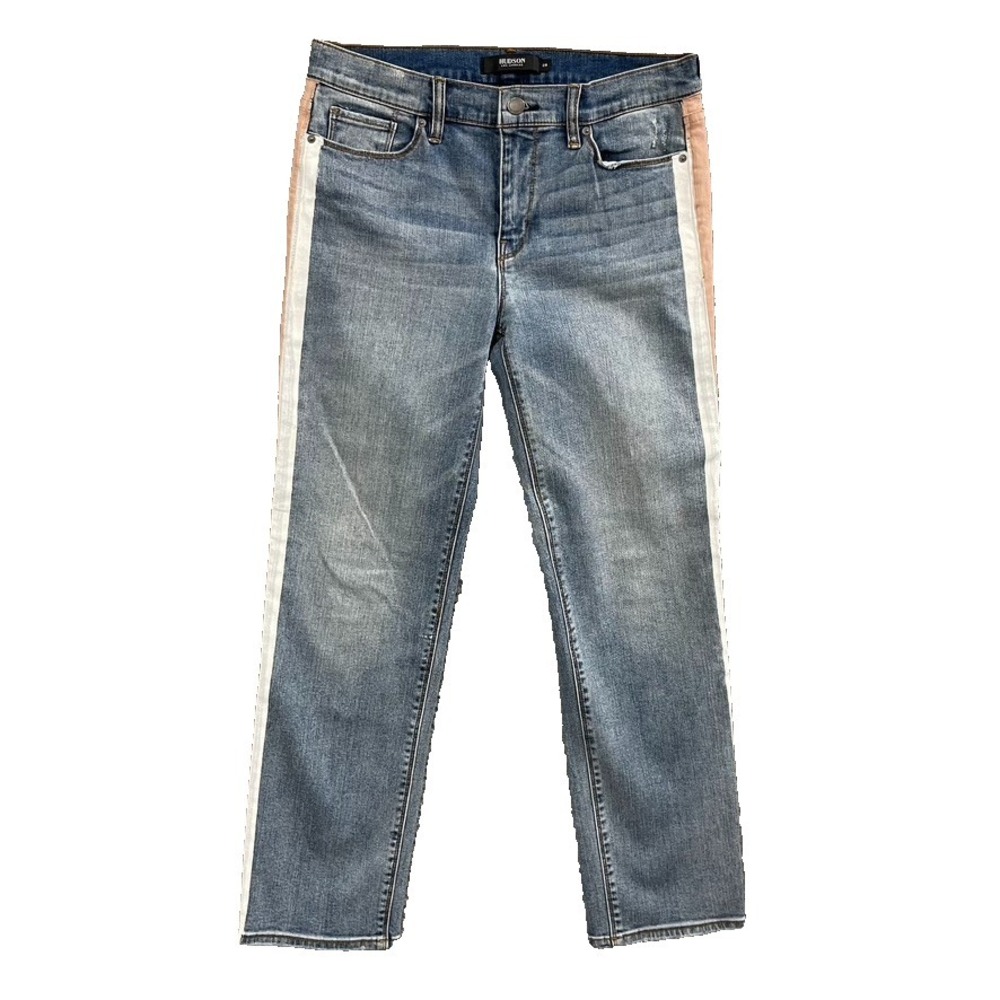 Hudson Nico Cigarette‎ Ankle Jeans Womens 28 6 Denim Mid Rise Painted Stripe